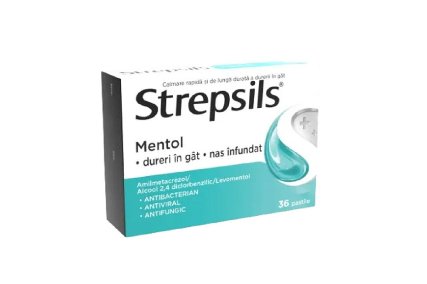 Strepsils Mentol, 36 pastile, Reckitt Benckiser Healthcare