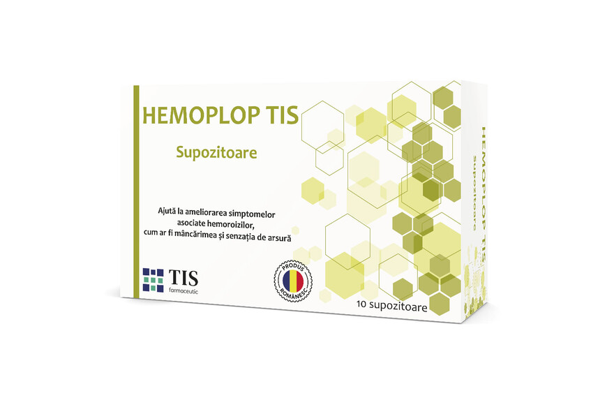 Hemoplop Supozitoare cu propolis, 10 bucati, Tis Farmaceutic