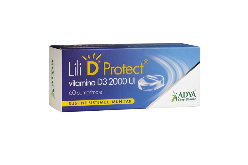 Vitamina D3 2000 UI Lili D Protect, 60 capsule, Adya Green Pharma