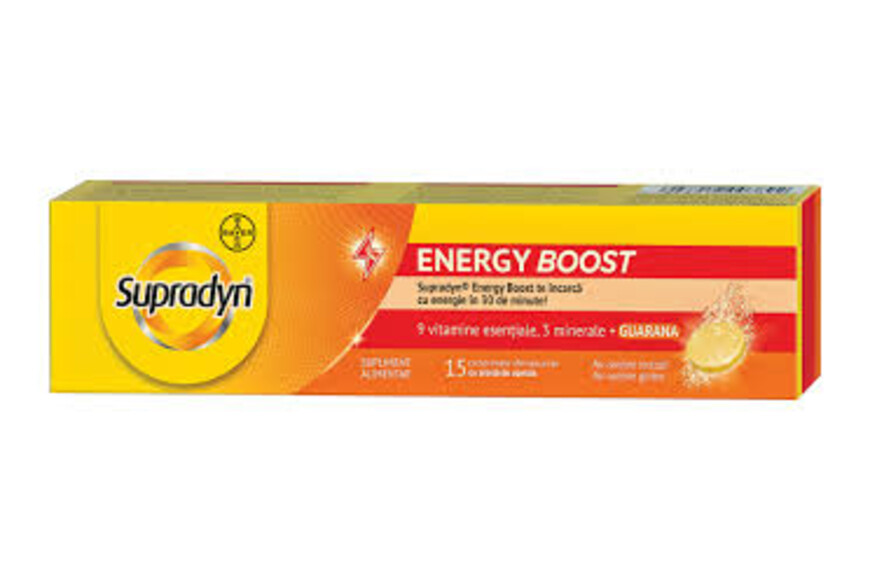 Supradyn Energy Boost, 15 comprimate efervescente, Bayer