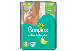 Scutece Nr 3 Active Baby, 90 buc, 5-9 kg, Pampers