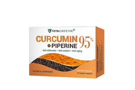 Curcumin cu Piperine 95%, 30 Capsule, Cosmopharm