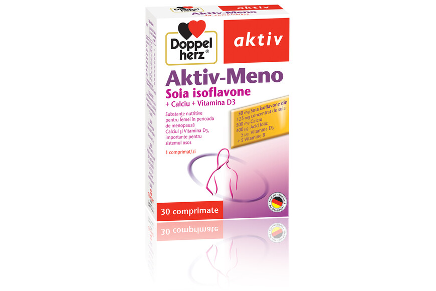 Meno Soia-Isoflavone + Calciu + Vitamina D3 Aktiv, 30 comprimate, Doppelherz