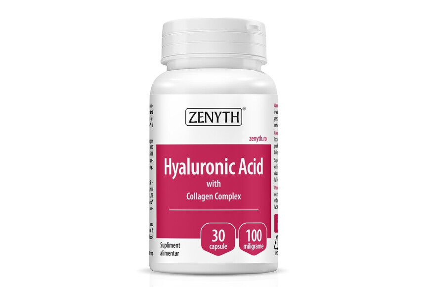 Hyaluronic Acid cu Collagen Complex, 30 capsule, Zenyth