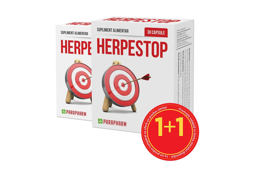 Herpestop, pachet 30 capsule + 30 capsule, Parapharm