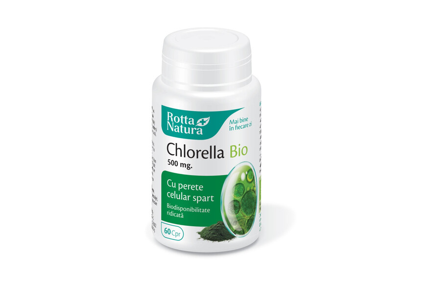 Chlorella Bio, 500 mg, 60 comprimate, Rotta Natura