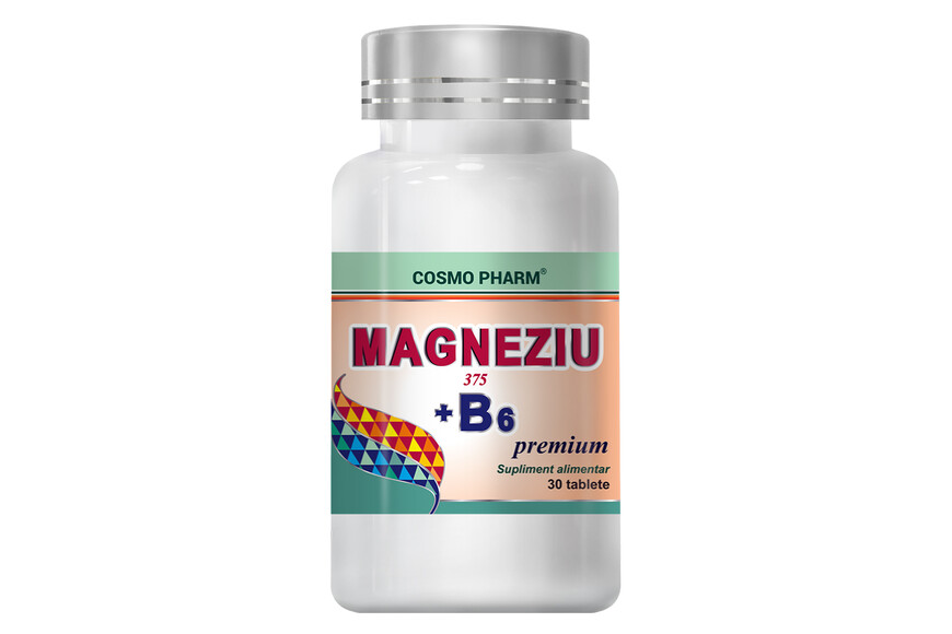 Magneziu 375 + B6, 30 tablete, Cosmopharm