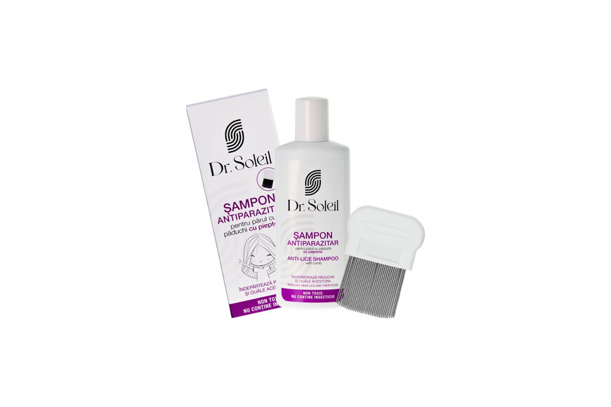 Sampon antiparazitar cu Pieptene inclus ,200 ml , Dr. Soleil