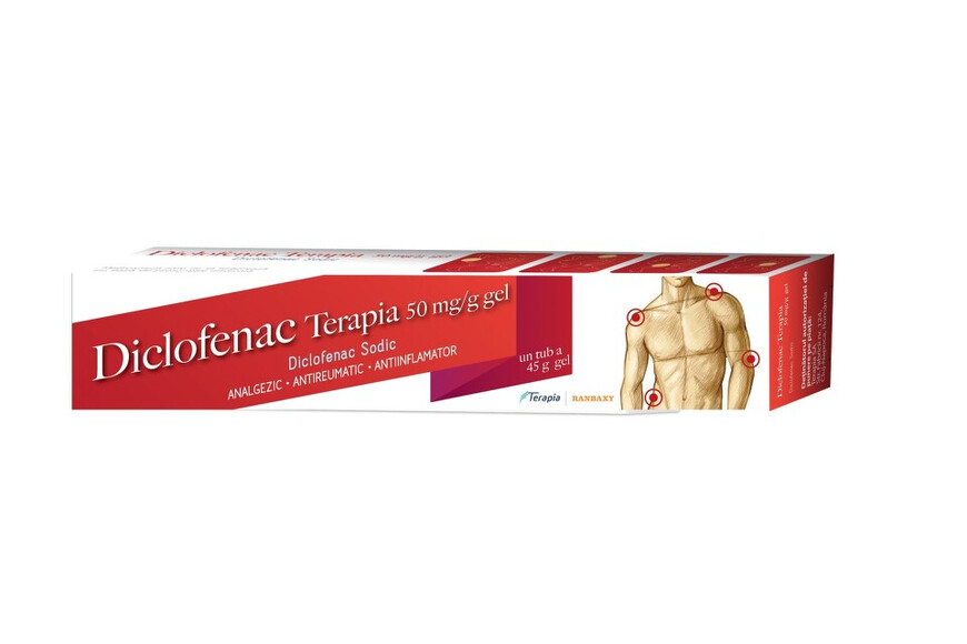 Diclofenac gel, 50mg/g, 45 g, Terapia