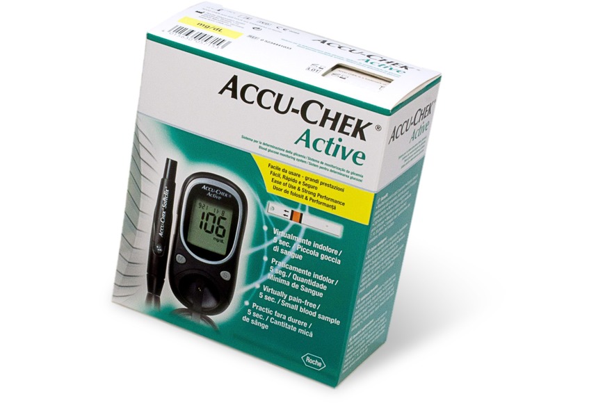 Long Diagnose Annotate Glucometru Accu-Check Active, Hoffmann La Roche - www.apoteca-farmacie.ro