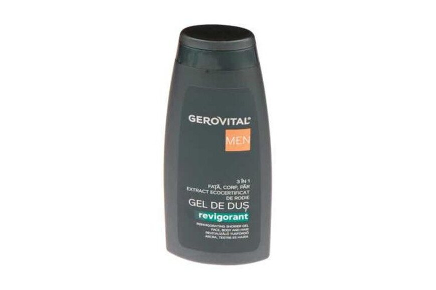 Gel de duș Revigorant 3 în 1, 400ml, Gerovital Men