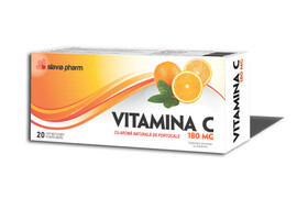 VITAMINA C 180 mg, 20 comprimate masticabile cu aromă de portocale, Slavia Pharm