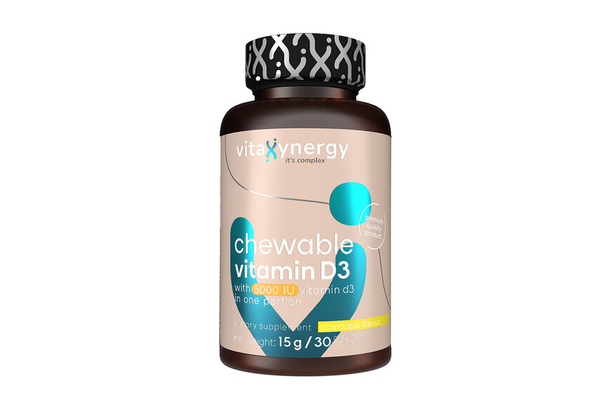 Vitamina D3 4000UI, 30 comprimate masticabile, Vitaxynergy