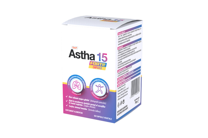 Astha 15 Forte, 60 capsule vegetale, Sun Wave Pharma