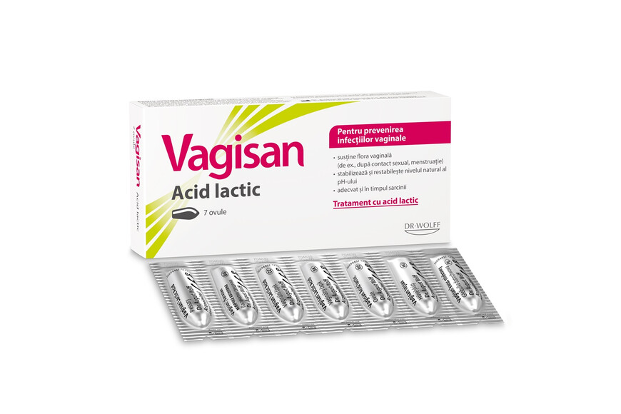 Vagisan Ovule cu acid lactic, 7 bucati, Vagisan
