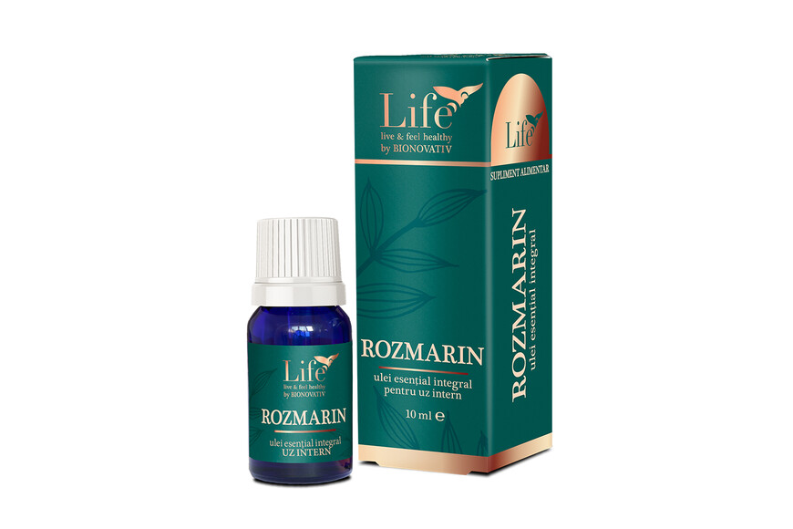 Ulei esential integral de rozmarin, 10 ml, Bionovativ