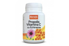 Propolis Vitamina C cu Echinacea, 30 comprimate, Benefe