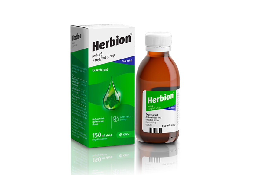 Herbion Iedera sirop expectorant, 7 mg/ml, 150 ml, KRKA