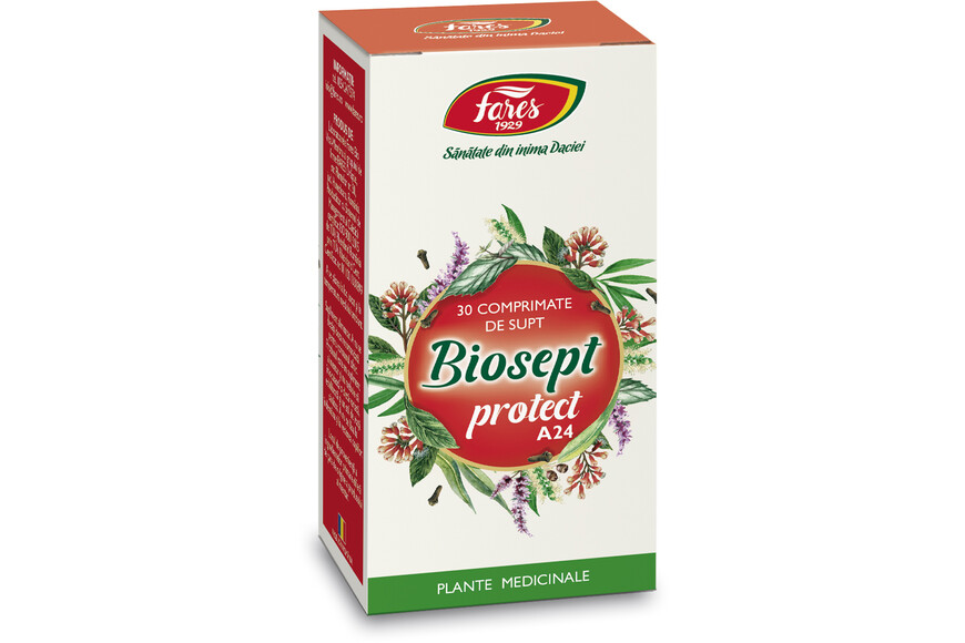 Biosept Plus (A24) Biosept Protect A24, 30 comprimate, Fares