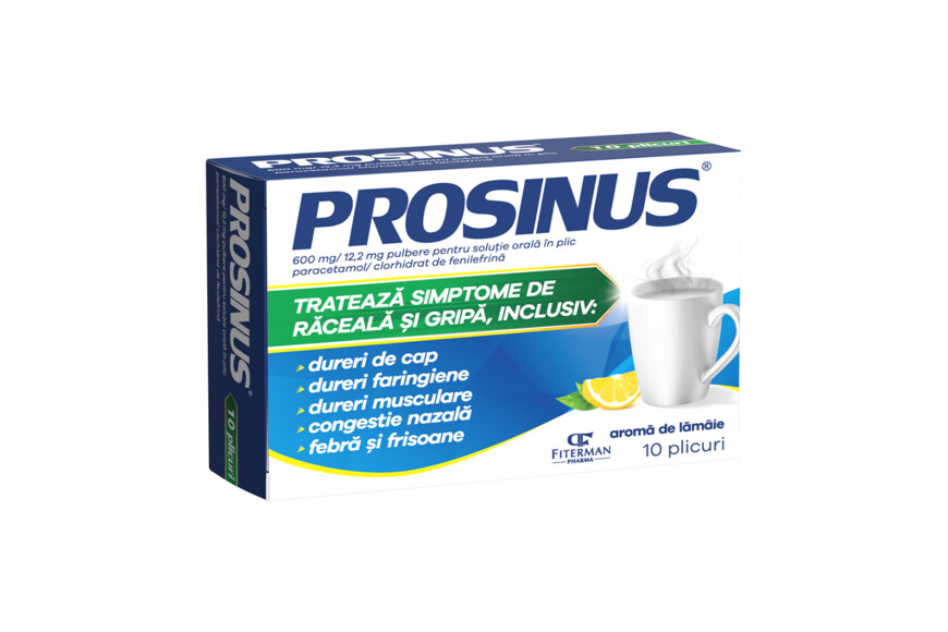 Prosinus 600 mg/12,2 mg pulbere pentru solutie orala, 10 plicuri, Fiterman Pharma