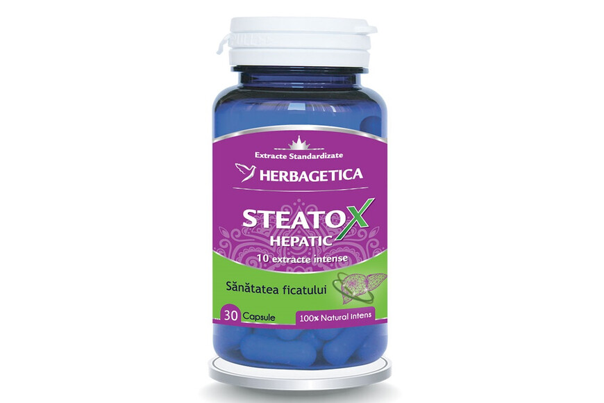 Steatox Hepatic, 120 capsule, Herbagetica