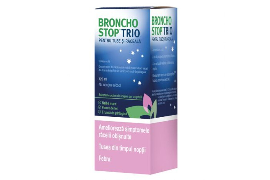 Bronchostop Trio tuse şi răceală soluție orală, 120 ml, Kwizda Pharma