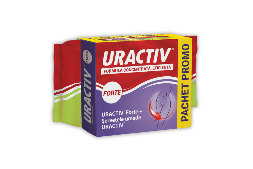 Uractiv Forte 20 comprimate + Servetele umede Uractiv 20 bucati, Terapia