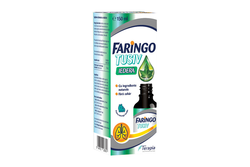 Sirop Faringo Tusiv Iedera, 150 ml, Terapia