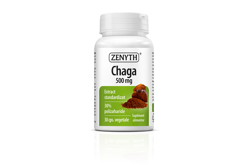 Chaga, 500 mg, 30 capsule vegetale, Zenyth