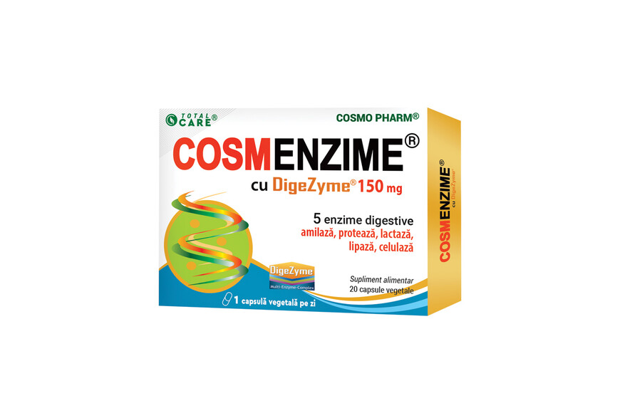 Cosmenzime cu DigeZyme, 150 mg, 20 comprimate, Cosmopharm