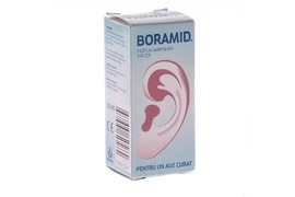 Boramid ,curata si intretine integritatea conductului auditiv extern, Picaturi Auriculare x10ml Biofarm