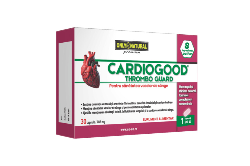 Cardiogood Thromboguard  788mg, 30 cpsule, Only Natural