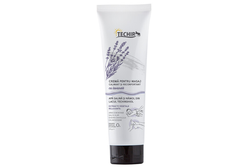 Crema pentru masaj cu lavanda, 125 g, Techir