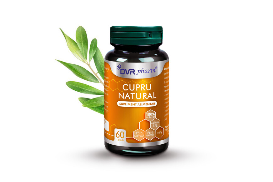 Cupru natural, 60 capsule, DVR Pharm