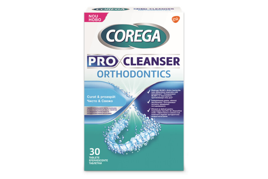 Corega Pro Cleanser Orthodontics, 30 tablete, Gsk