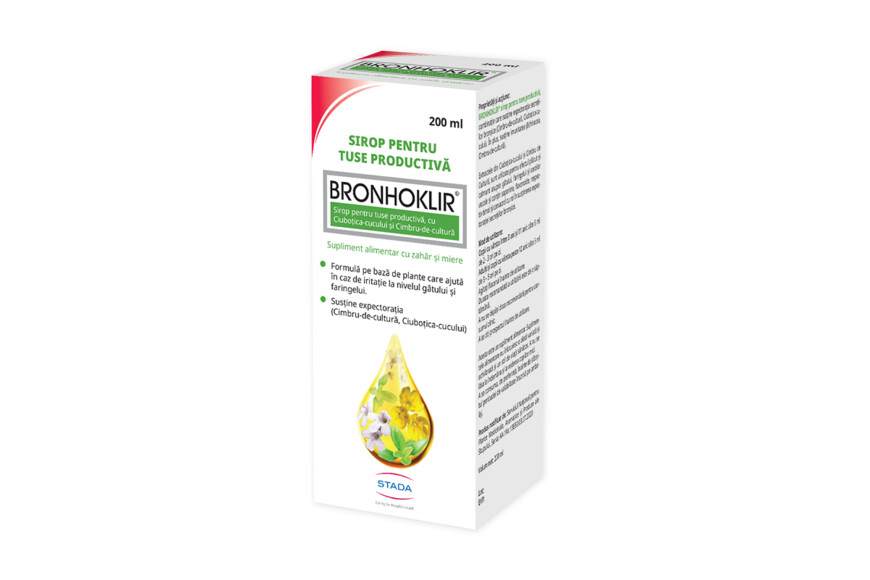 Bronhoklir Sirop tuse productiva, 200 ml, Stada