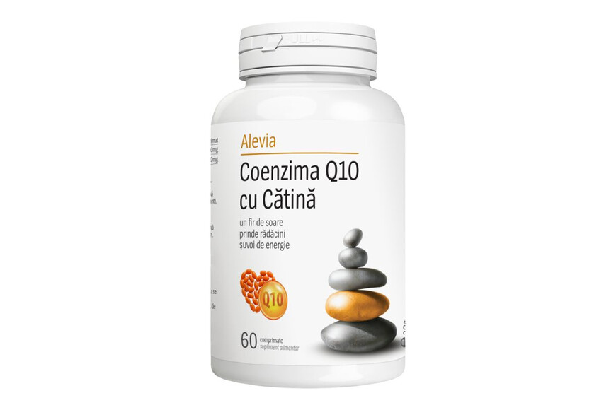 Coenzima Q10 cu Catina, 60 comprimate, Alevia