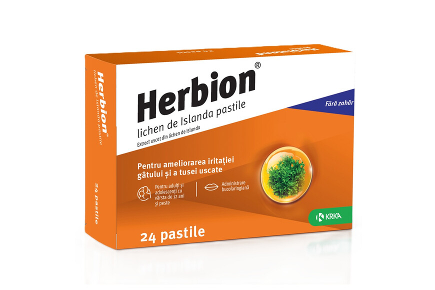 Herbion lichen de Islanda, 24 pastile, Krka