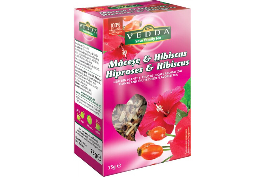 Ceai Macese & Hibiscus 75gr, Vedda
