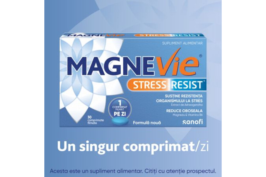 MagneVie Stress Resist Ashwagandha, 30 comprimate filmate, Sanofi