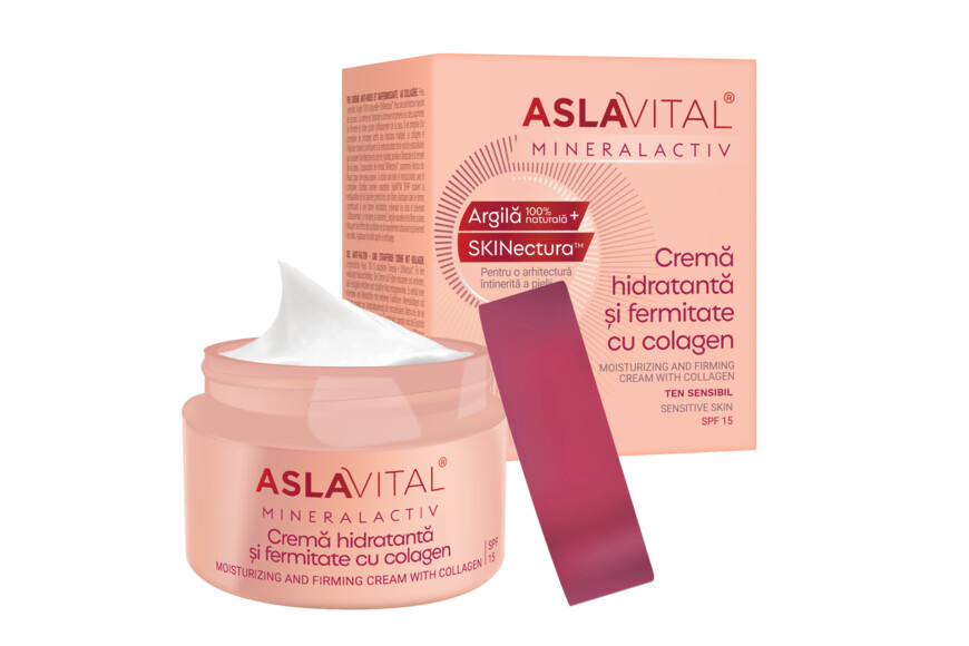 Crema antirid si fermitate cu colagen MineralActiv, 50ml, Aslavital