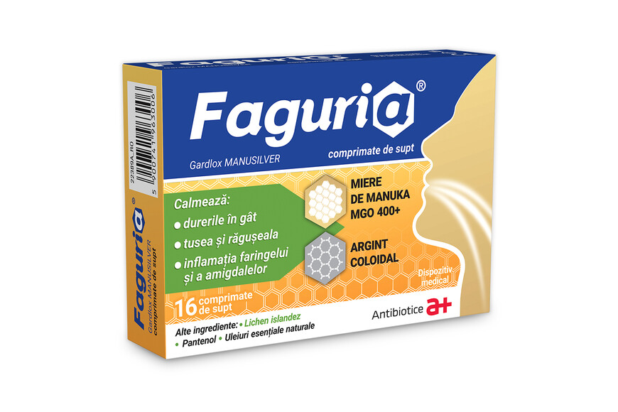Faguria, 16 comprimate de supt, Antibiotica SA
