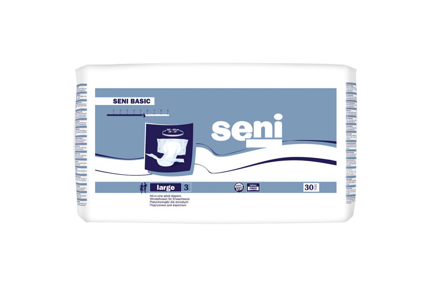 Scutece pentru adulti Seni Basic, Large, 30 bucati, Seni