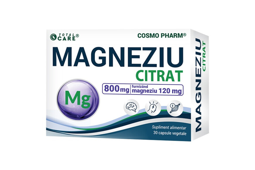Magneziu Citrat, 30 capsule vegetale, Cosmopharm