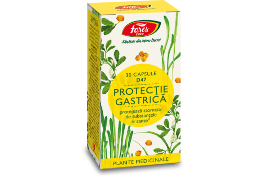 Protecție gastrică, D47, 30 capsule, Fares