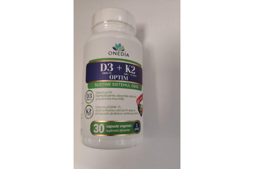 Vitamina D3 2000 + Vit K 30 Capsule, Onedia