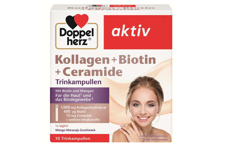 Kollagen + Biotina + Ceramide, 10 flacoane, Doppelherz
