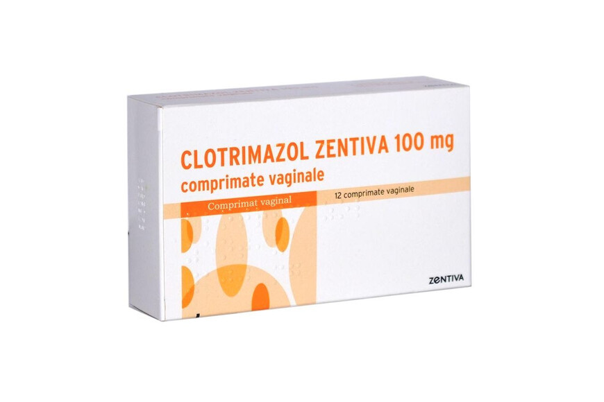 Clotrimazol, 100 mg, 12 comprimate vaginale, Zentiva