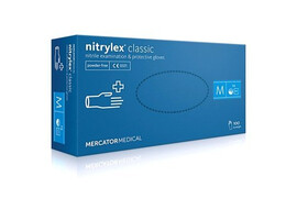 Manusi M Nitril Albastru Nepudrate,100 bucatri, Mercator