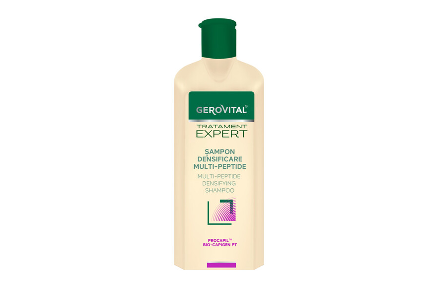 Sampon densificare multi-peptide pentru par Tratament Expert, 400 ml, Gerovital.